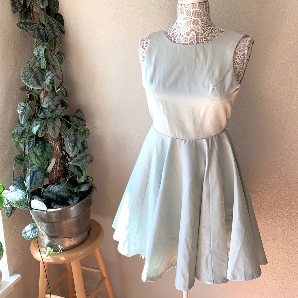 Eleanor Silk Mint Dress